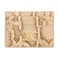 CELINE Snake Skin Card Holder Women's Natural