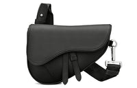 DIOR Saddle Calfskin Saddle Bag Handbag, Shoulder Bag, Crossbody Bag Mini Men's Black