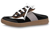 LOUIS VUITTON Odor Resistant Slide Slippers Women's Black Gray Brown