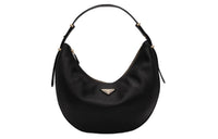 PRADA Leather Handbag, Shoulder Bag Tubas Women's Black