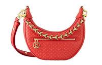 LOUIS VUITTON Loop Monogram All Over Print With Cow Leather Crescent Bag Handbag, Shoulder Bag Women's Red