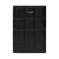 SAINT LAURENT Calfskin Card Holders Passport Holders Men's Black