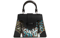 GOYARD Saigon Canvas With Leather Shoulder Bag Crossbody Bag Handbag Small Size Women's Black/Blue