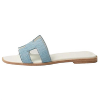 HERMES Oran Slide Slippers Women's Blue