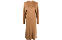 SAINT LAURENT Long-Sleeved Dresses Women's Brown