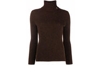 SAINT LAURENT FW21 Slim Fit Sweater Women's Dark Brown