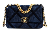 CHANEL 23C Spring 19 Bag Denim Denim Handbag Shoulder Bag Crossbody Bag Regular Women's Dark Blue