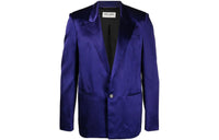 SAINT LAURENT Satin Single-breasted Blazer