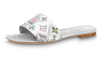 LOUIS VUITTON Revival Slide Slippers Women's Silver
