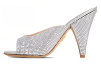 LOUIS VUITTON Slip-Resistant Slide Slippers Women's Silver