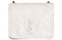 SAINT LAURENT Leather Wallet, Crossbody Bag, Shoulder Bag Regular Women's White