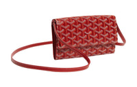 GOYARD Varenne Canvas With Leather Shoulder Bag, Crossbody Bag Women's Red