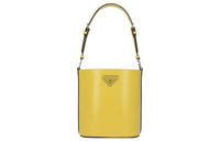 PRADA Cow Leather Shoulder Bag Regular Women's Yellow