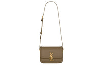SAINT LAURENT SOLFERINO Leather Crossbody Bag Shoulder Bag Women's Khaki Green