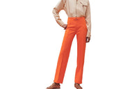 HERMES Casual Pants Women's Fresh Orange