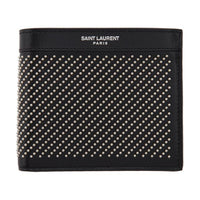 SAINT LAURENT Cow Leather Wallet Men's Black