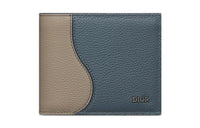 DIOR Grained Calfskin Wallet Regular Women's Brown & Dark Gray