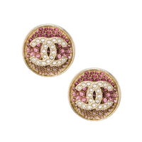 CHANEL Metal Stud Earrings Women's