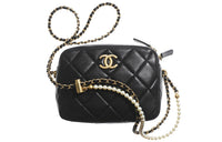CHANEL Sheepskin Box Bag Shoulder Bag Women's Black