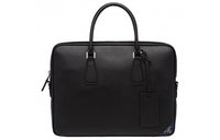 PRADA Leather Handbags Briefcases Men's Black
