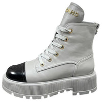 CHANEL Crew Martin Boot Women's Gray