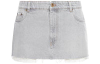 MIU MIU Denim Short Skirts Women's Gray