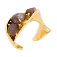 SAINT LAURENT Brass, Agate, Chalcedony Bangles Women's Gold