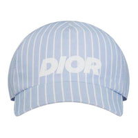 DIOR Logo Printed Striped Baseball Cap