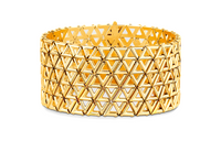 LOUIS VUITTON Lv Volt Mesh Bracelet Yellow Gold