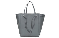 CELINE Cabas Cow Leather Tote Shoulder Handbag Women's Gray