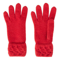 Loro Piana Baby Cashmere Knit Gloves Women's Red