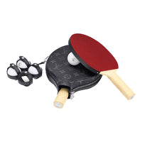 LOUIS VUITTON Table Tennis Accessories Wooden, Canvas, And Leather 27 X 5 X 16cm