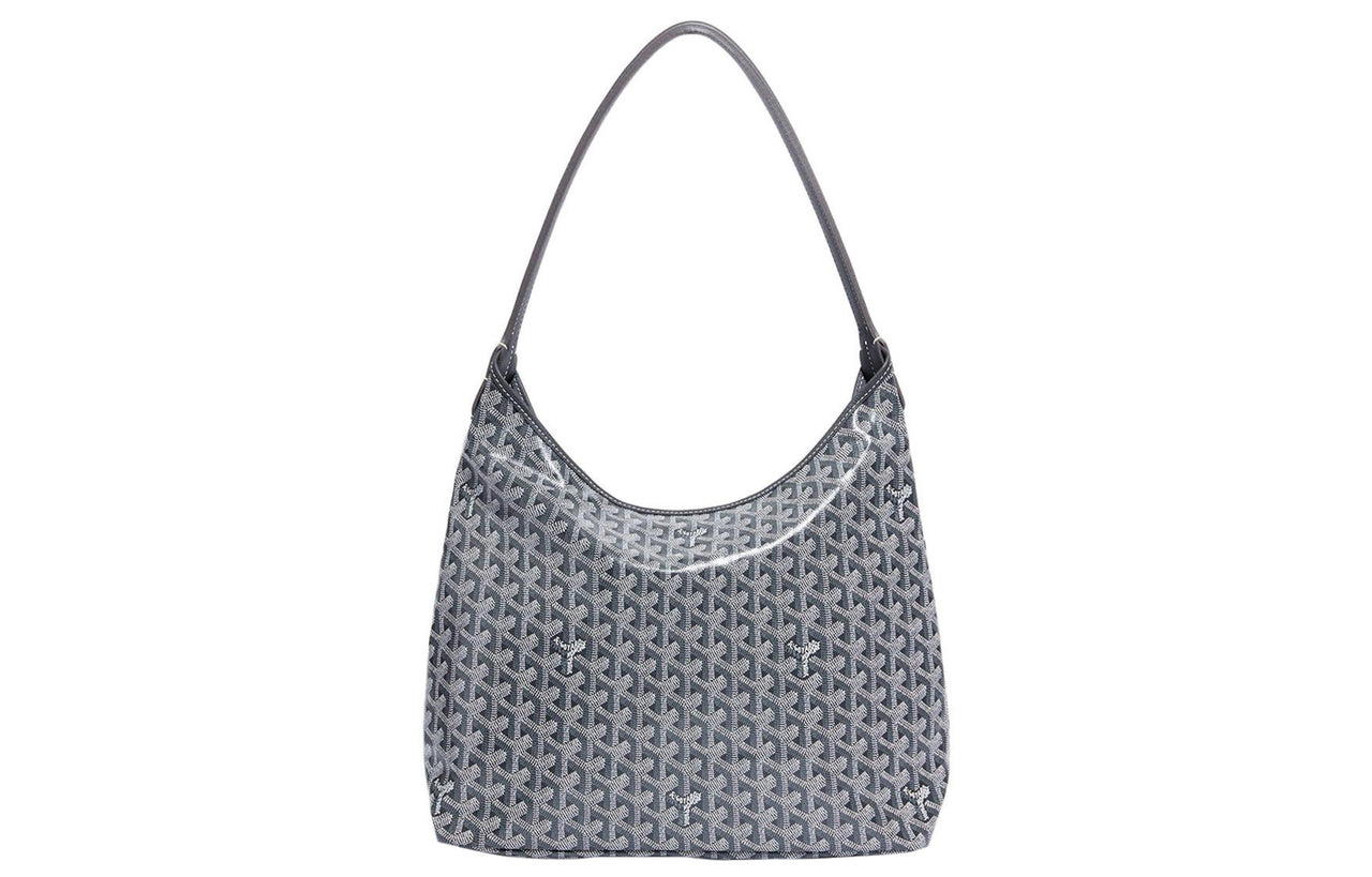 GOYARD Bohème Hobo Canvas With Leather Shoulder Bag Combo Bag Shoulder Bags Women's Gray/Orange Small Heart Edition