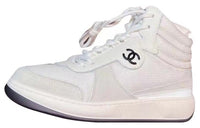 CHANEL 22p Stylish Skateboarding Shoes Women's White