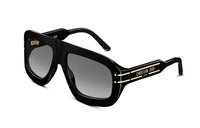 DIOR Acetate Irregular Shape Sunglasses Women's Black