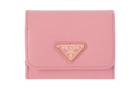 PRADA Cow Leather Wallet Women's Pink