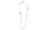 CHANEL Metal Artificial Pearl Necklaces Women's Gold