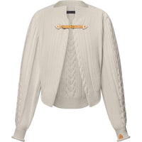 LOUIS VUITTON Cable Knit Strap Cardigan