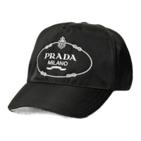 PRADA Nylon Baseball Caps Women's Black