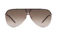 LOUIS VUITTON Acetate Irregular Shape Sunglasses Men's Silver