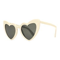 SAINT LAURENT Acetate Irregular Shape Sunglasses Women's White