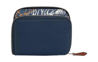 HERMES Silk'In Epsom With Barenia Calfskin Wallet Women's Prussian Blue/Navy/Bubble Green
