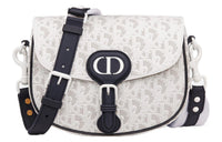 DIOR Bobby Cow Leather Crossbody Bag Shoulder Bag Women's White