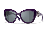 CHANEL Acetate Butterfly Sunglasses Unisex Purple