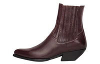 CELINE Short Chelsea Boots Women's Dark Burgundy