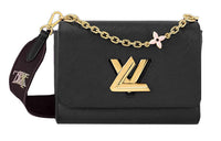 LOUIS VUITTON Epi Grained Leather Shoulder Bag Crossbody Bag Medium Size Women's Black