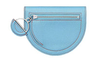 HERMES In The Loop Mysore Goat Skin Pig Nose Wallet Small Size Women's 7N Celeste Sky Blue