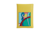 HERMES CalviDuo Swift Calfskin Card Holder Mini Women's 9R Lime Lemon