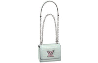 LOUIS VUITTON Twist Crocodile Leather Shoulder Bag Crossbody Bag Mini Women's Pink Blue