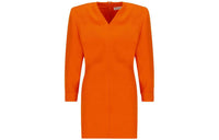SAINT LAURENT Long-Sleeved Dresses Women's Orange